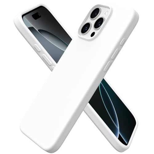 Slim Liquid Silicone 3 Layers Soft Gel Rubber Shockproof Protective Cover with Anti-Scratch Microfiber for 16 Pro Max